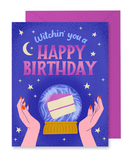 Witchin' You a Happy Birthday Greeting Card